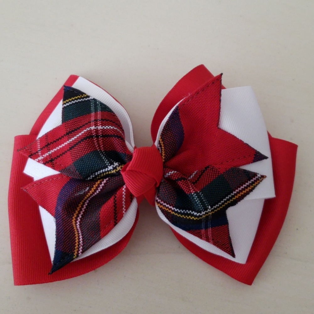 Red plaid clip
